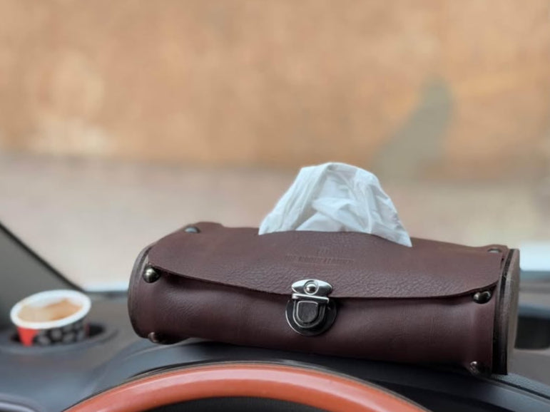 boîte à mouchoirs cuir italien